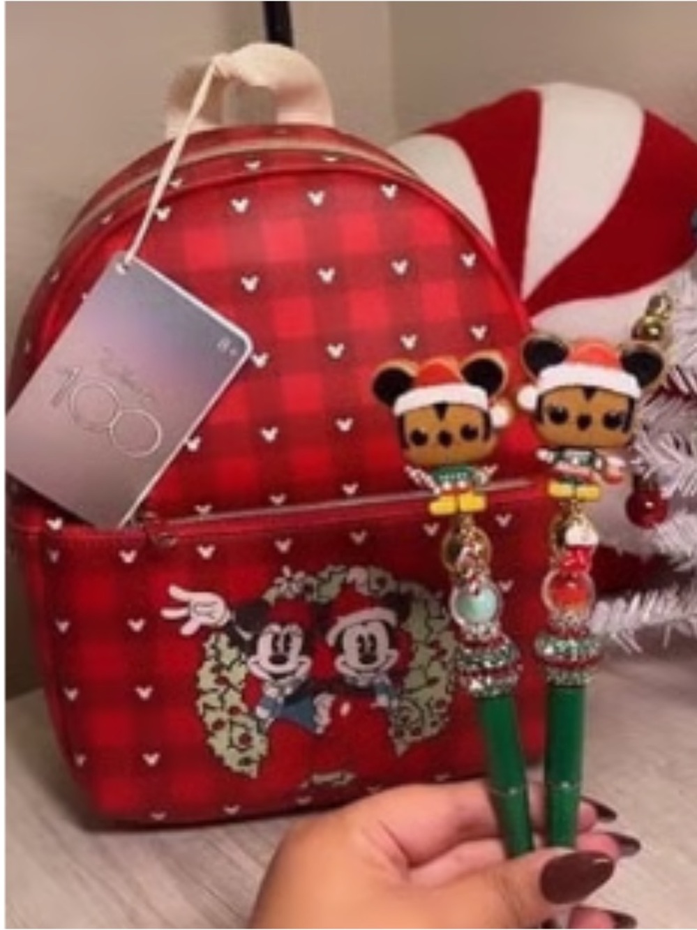 Disney 100 Mickey & Minnie Mouse Holiday Collection 11" Funko Mini Backpack NWT